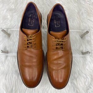 Ted Baker London Irron 3 Mens Tan Leather Derby Dress Shoes US 11.5 9-15117